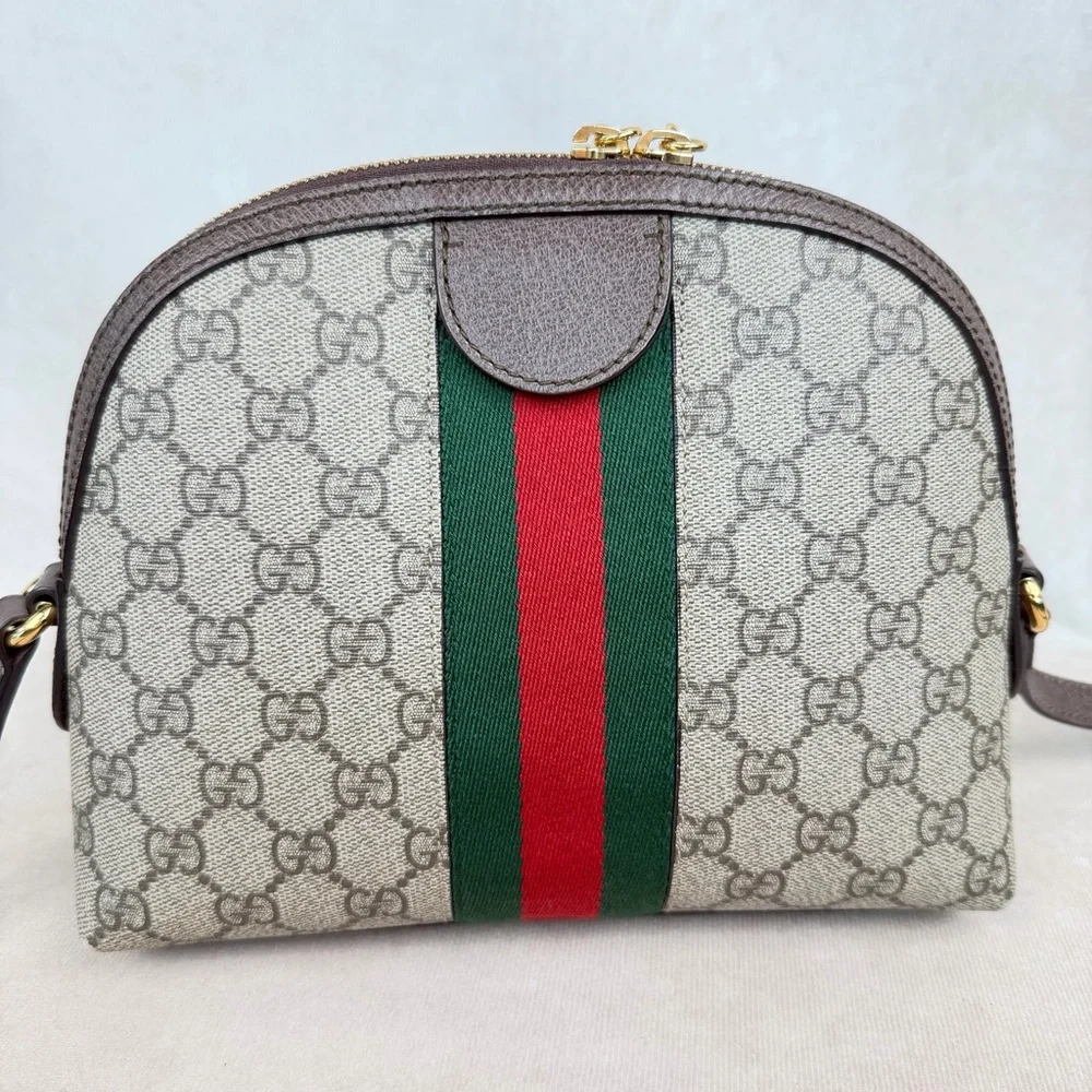 Gucci Ophidia GG Supreme Small Dome Crossbody Web Stripe - Picture 4 of 17